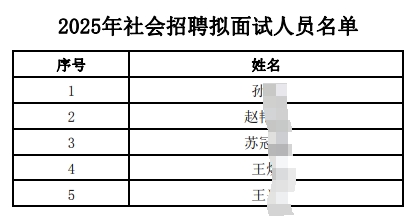 名单